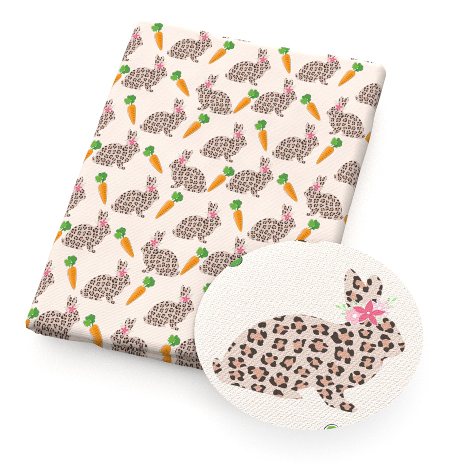 rabbit bunny easter leopard cheetah printed fabric – Erica's Fabric