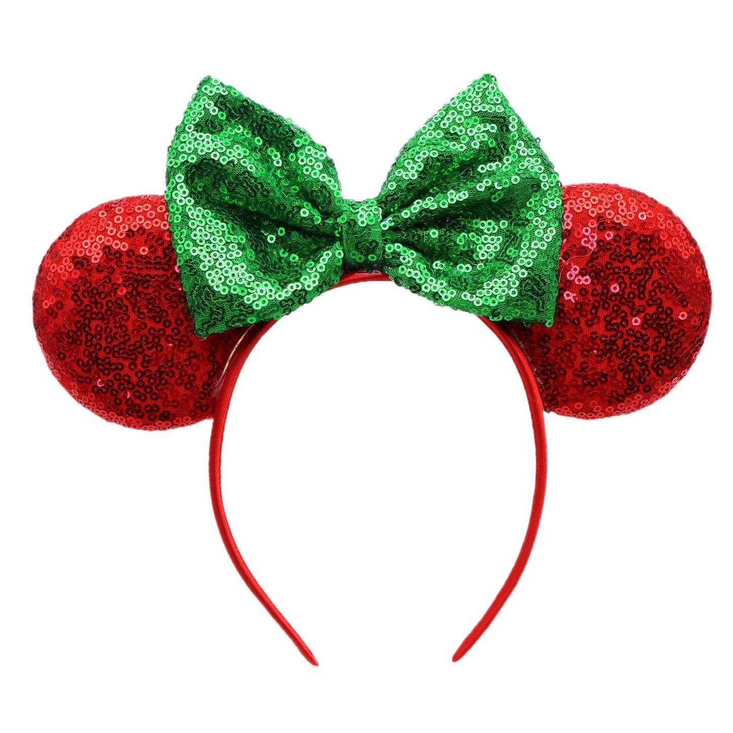 Adorable Festive Ears Sequined Headband with Bows-Sparkly Bow Hair Band with Ears Hair Hoop