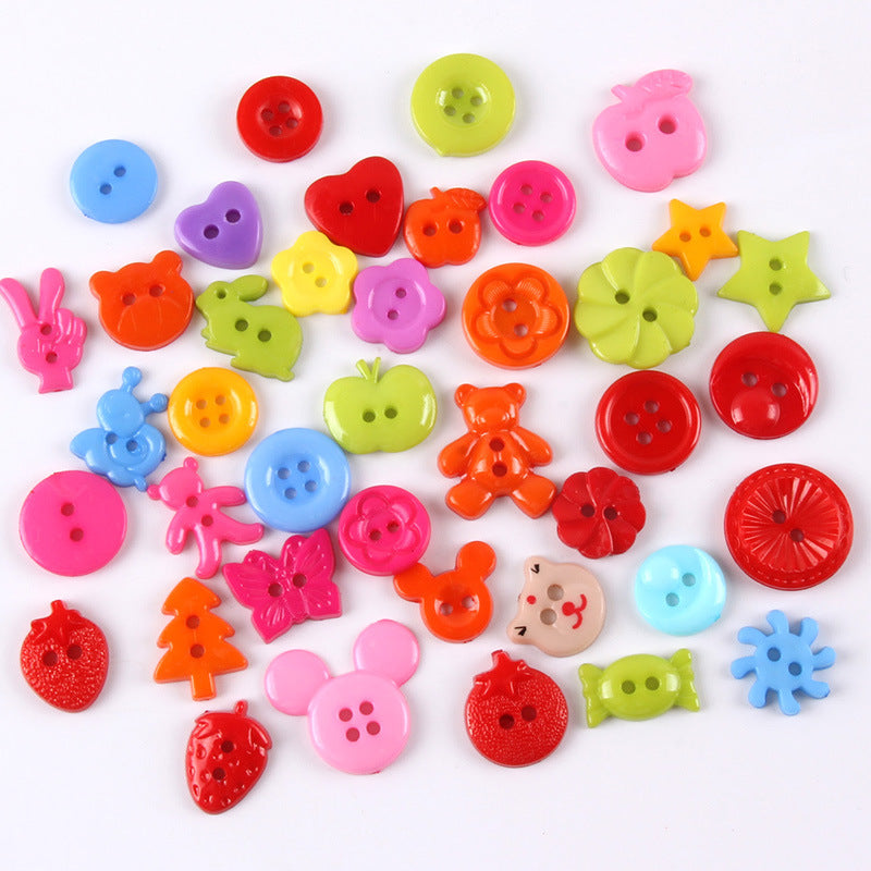 100PCS mix colors plastic buttons