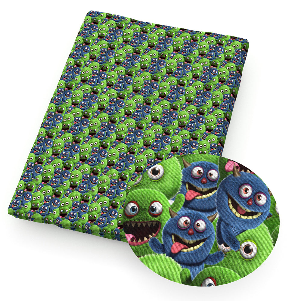 Little Monsters Theme Printed Fabric