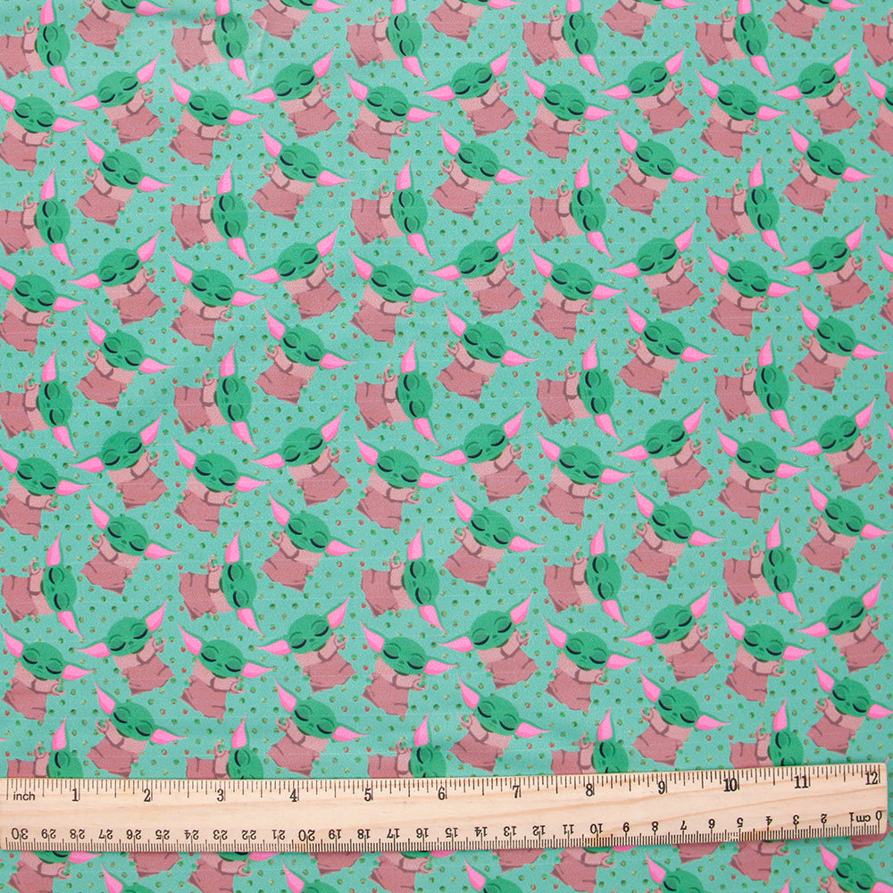 dots spot green series printed fabric