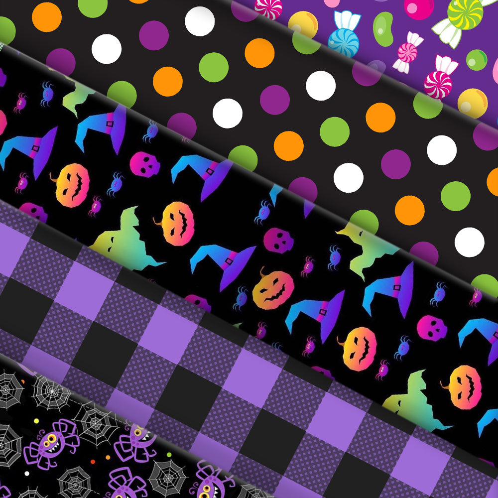 polyester cotton halloween（5 designs/set,half meter/design） printed fabric set