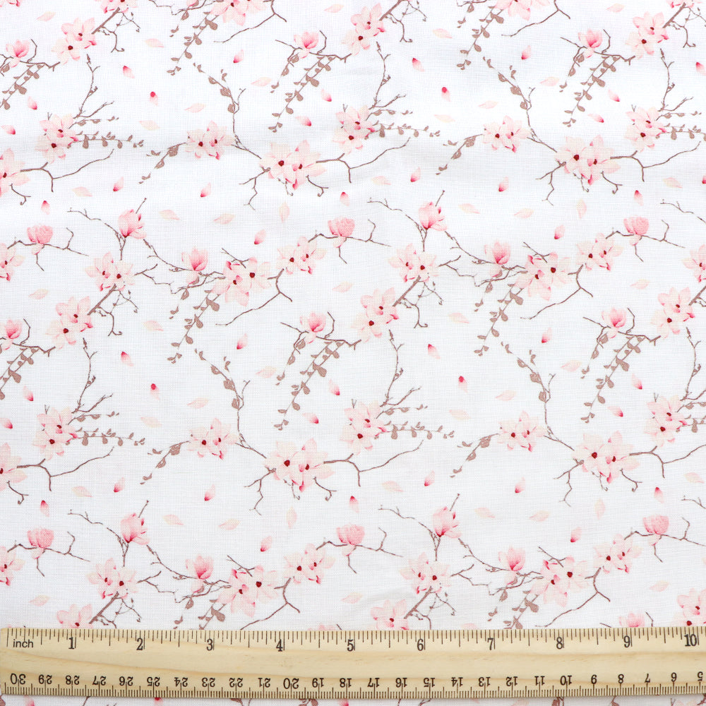 flower floral plum printed fabric