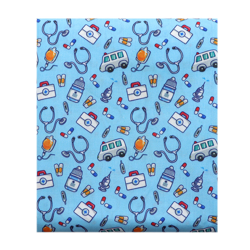 ambulance nurses doctor health printed fabric