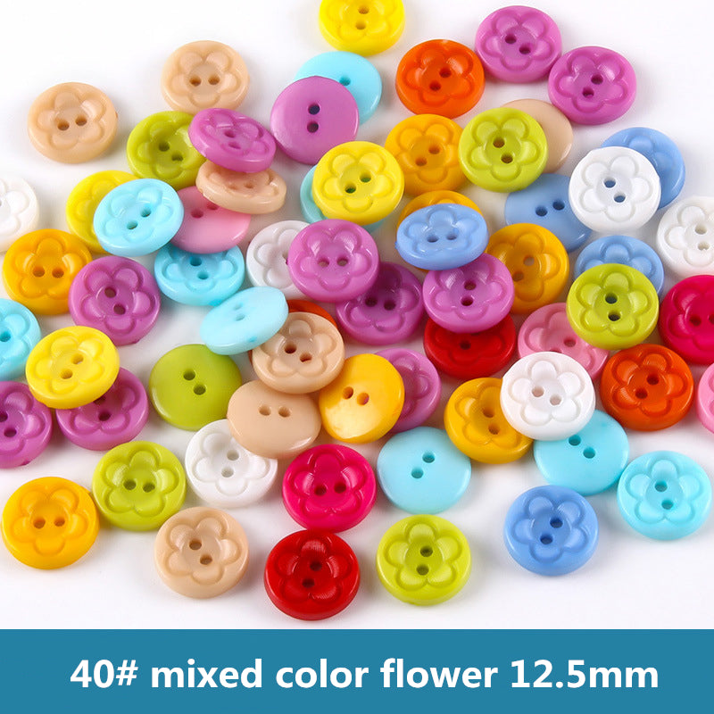 100PCS mix colors plastic buttons