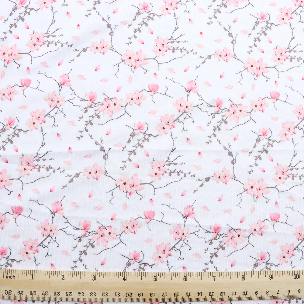 flower floral plum printed fabric