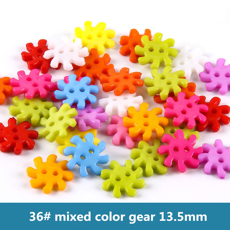 100PCS mix colors plastic buttons