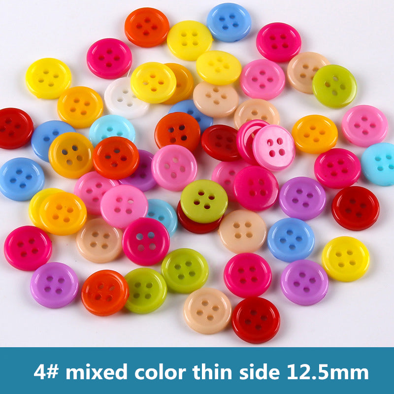 100PCS mix colors plastic buttons