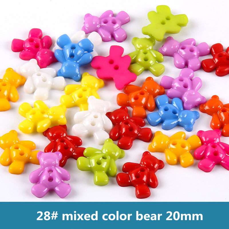 100PCS mix colors plastic buttons