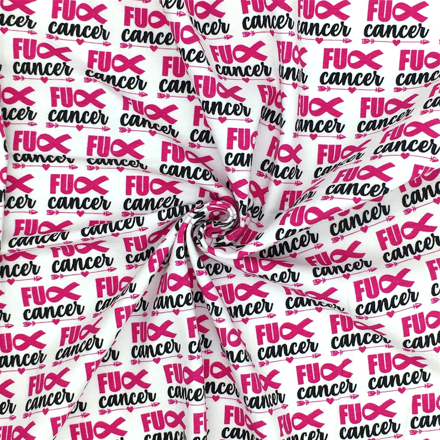 letters alphabet pink series awareness breast cancer printed fabric