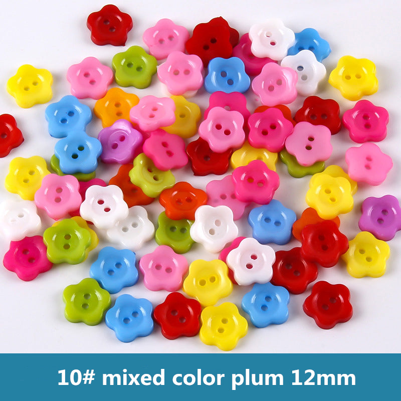 100PCS mix colors plastic buttons