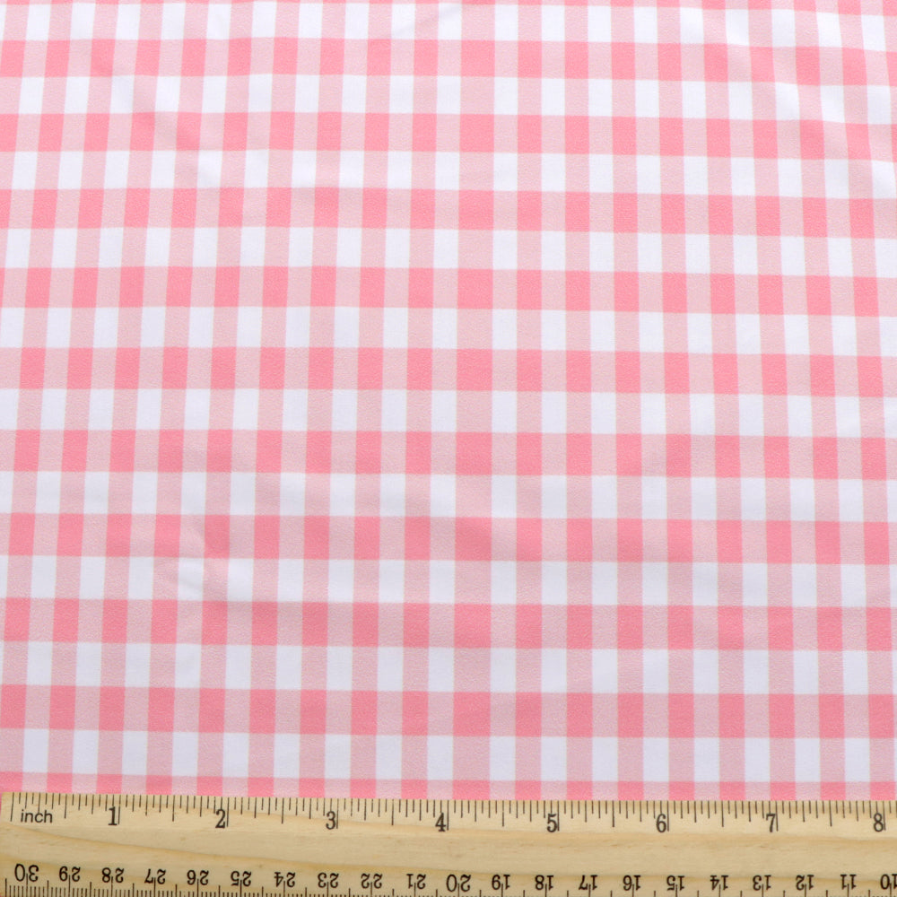 plaid grid pink series printed fabric