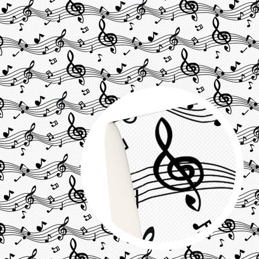 stripe music music notes printed fabric