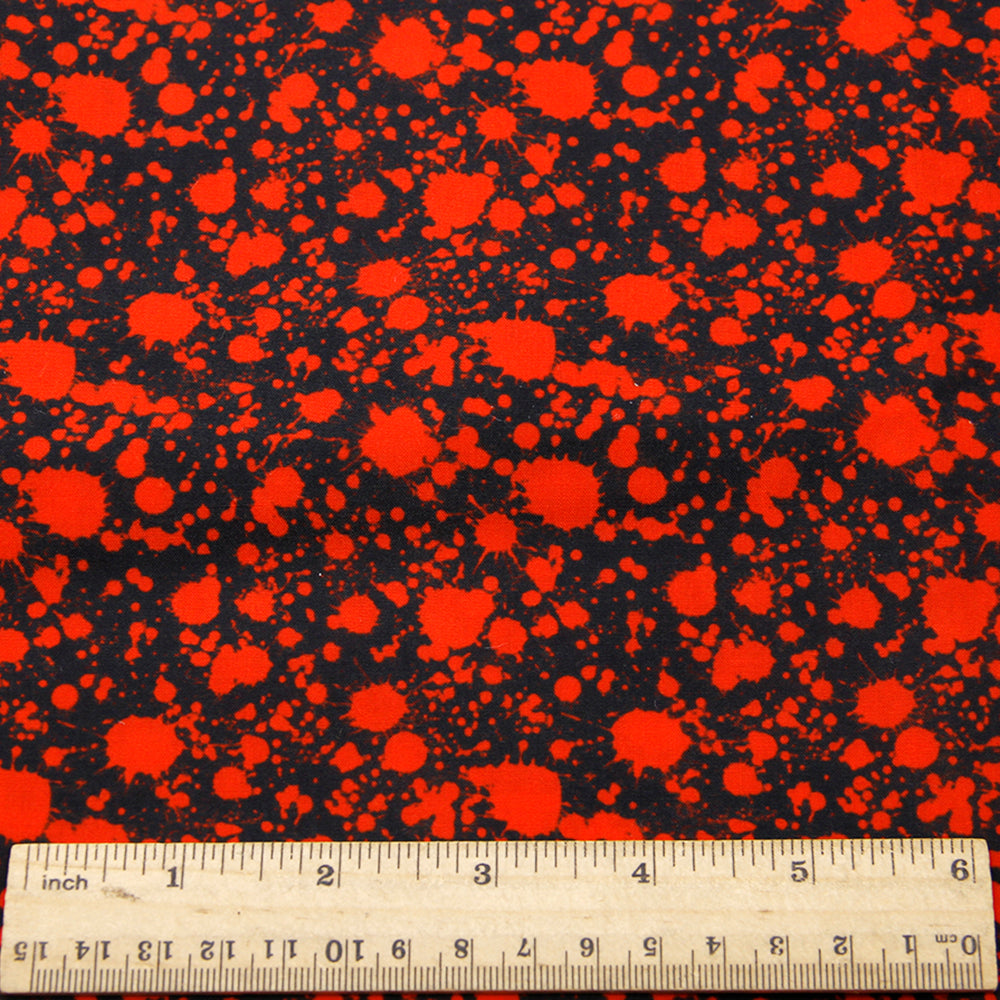 blood paint splatter printed fabric