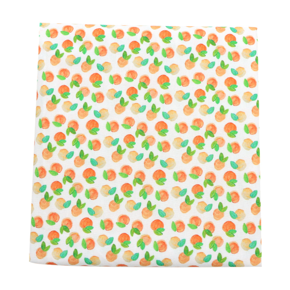 fruit peach printed fabric