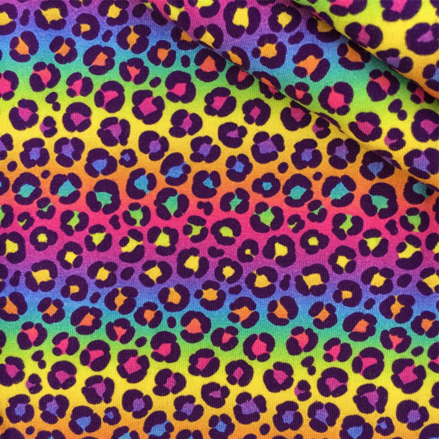 gradient color leopard cheetah purple series printed fabric