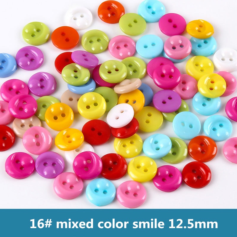 100PCS mix colors plastic buttons