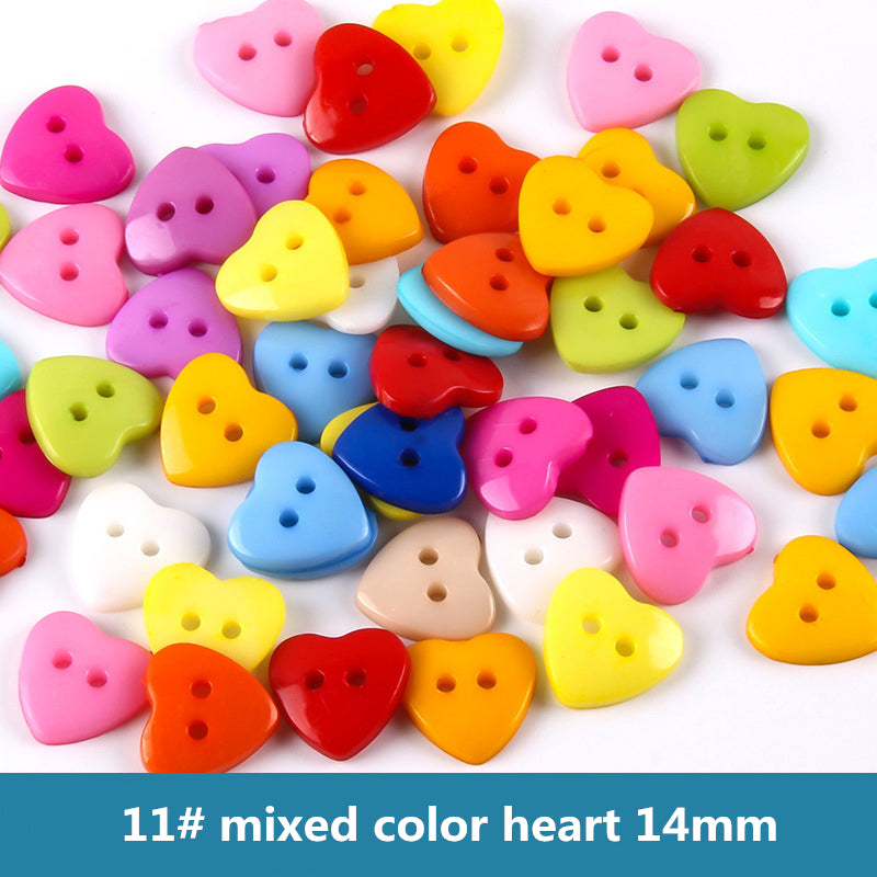 100PCS mix colors plastic buttons