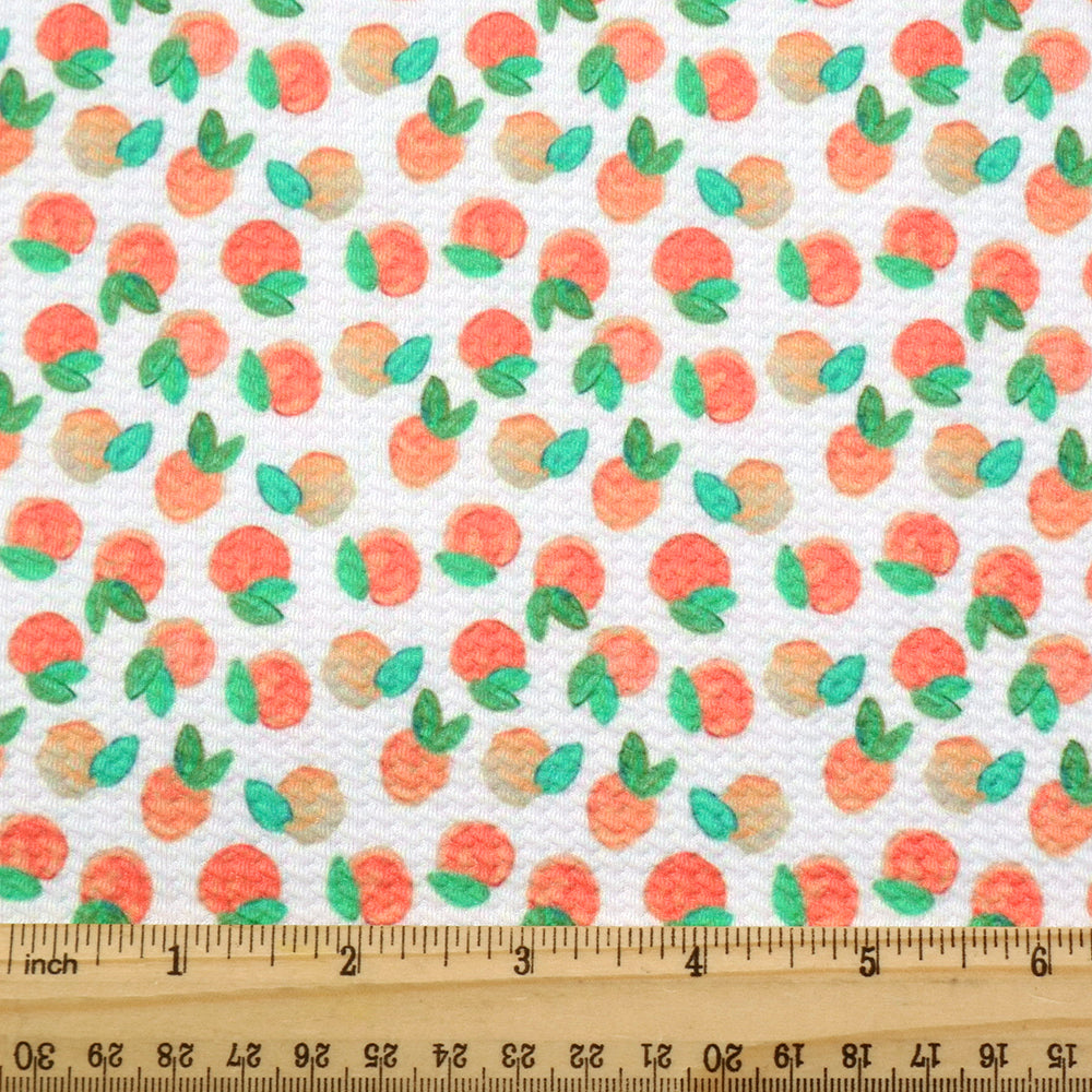 fruit peach printed fabric