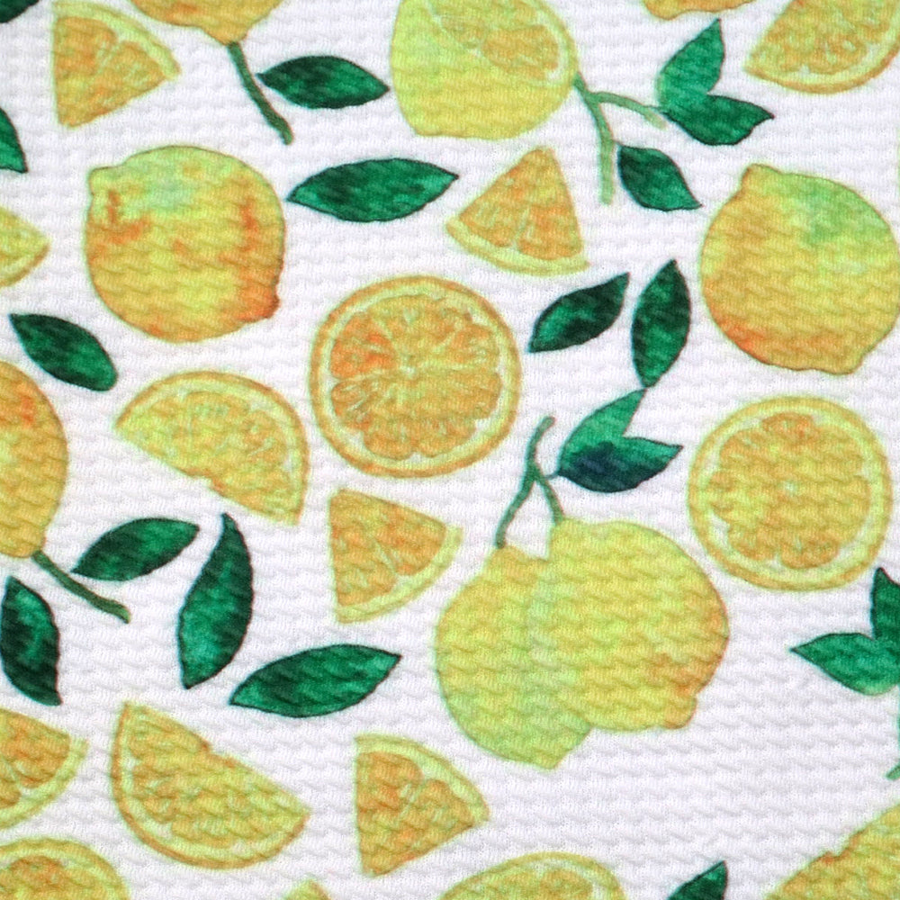 fruit lemon printed fabric