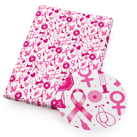 butterfly awareness breast cancer dots spot printed fabric