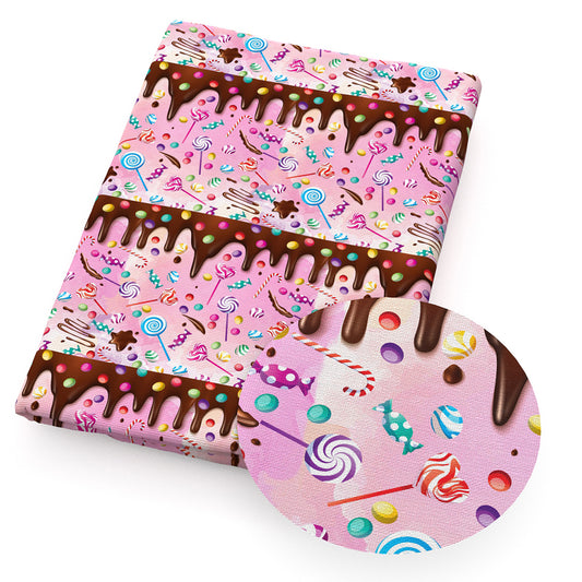 candy sweety chocolate printed fabric