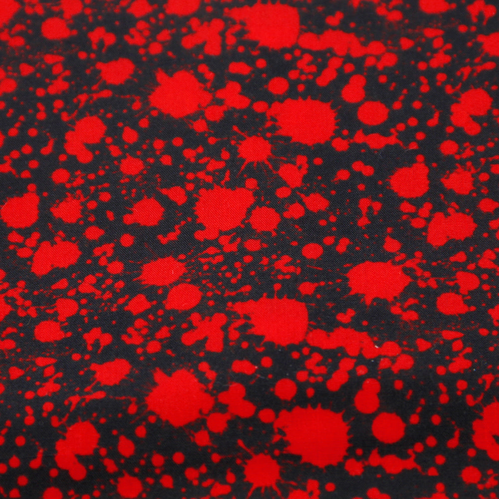 blood paint splatter printed fabric