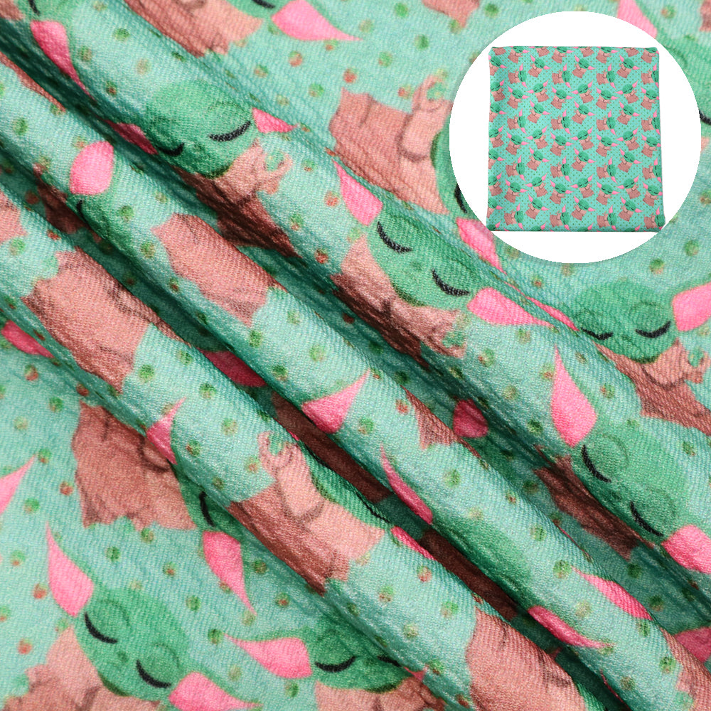 dots spot green series printed fabric