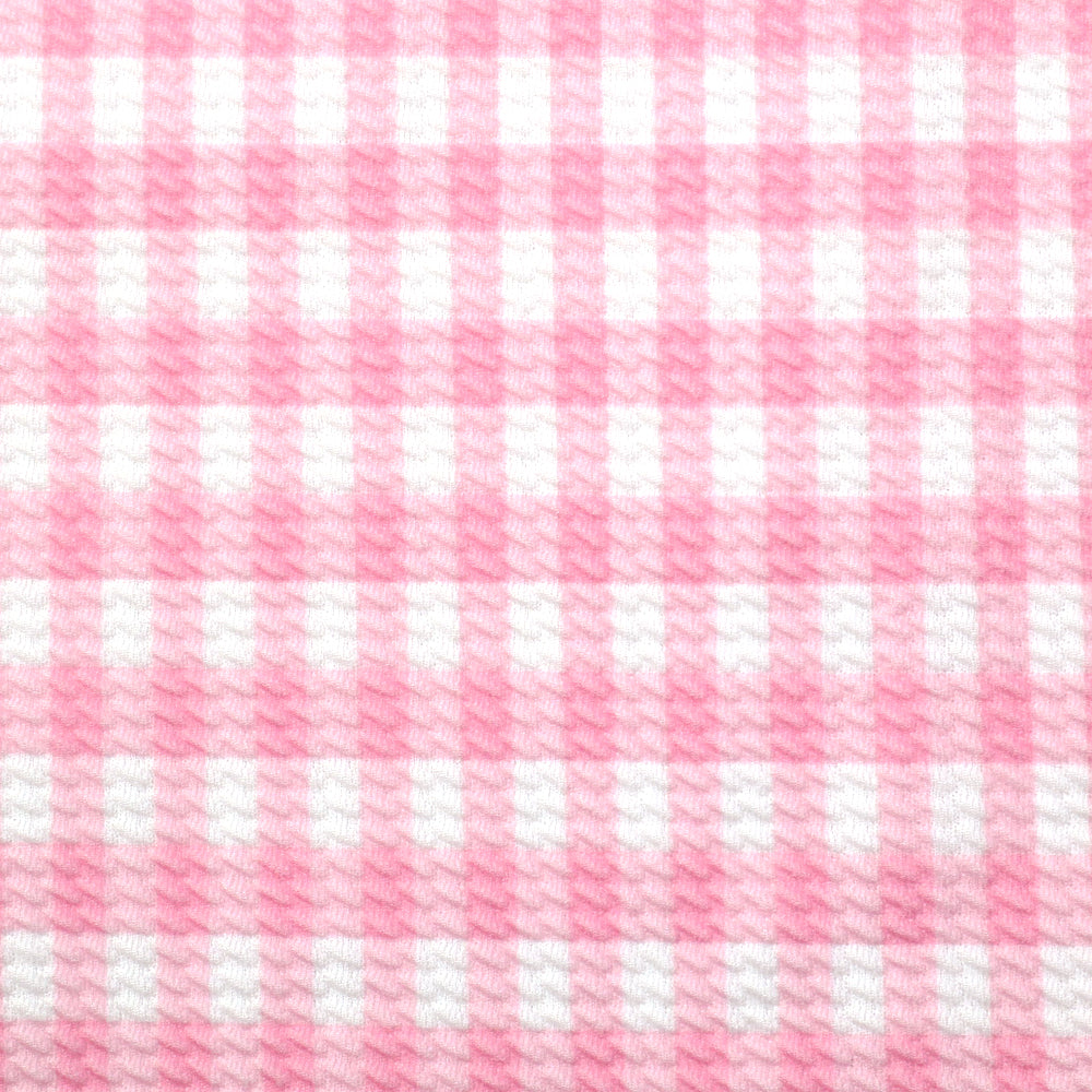 plaid grid pink series printed fabric