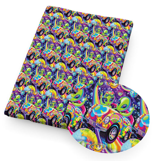 rainbow color printed fabric