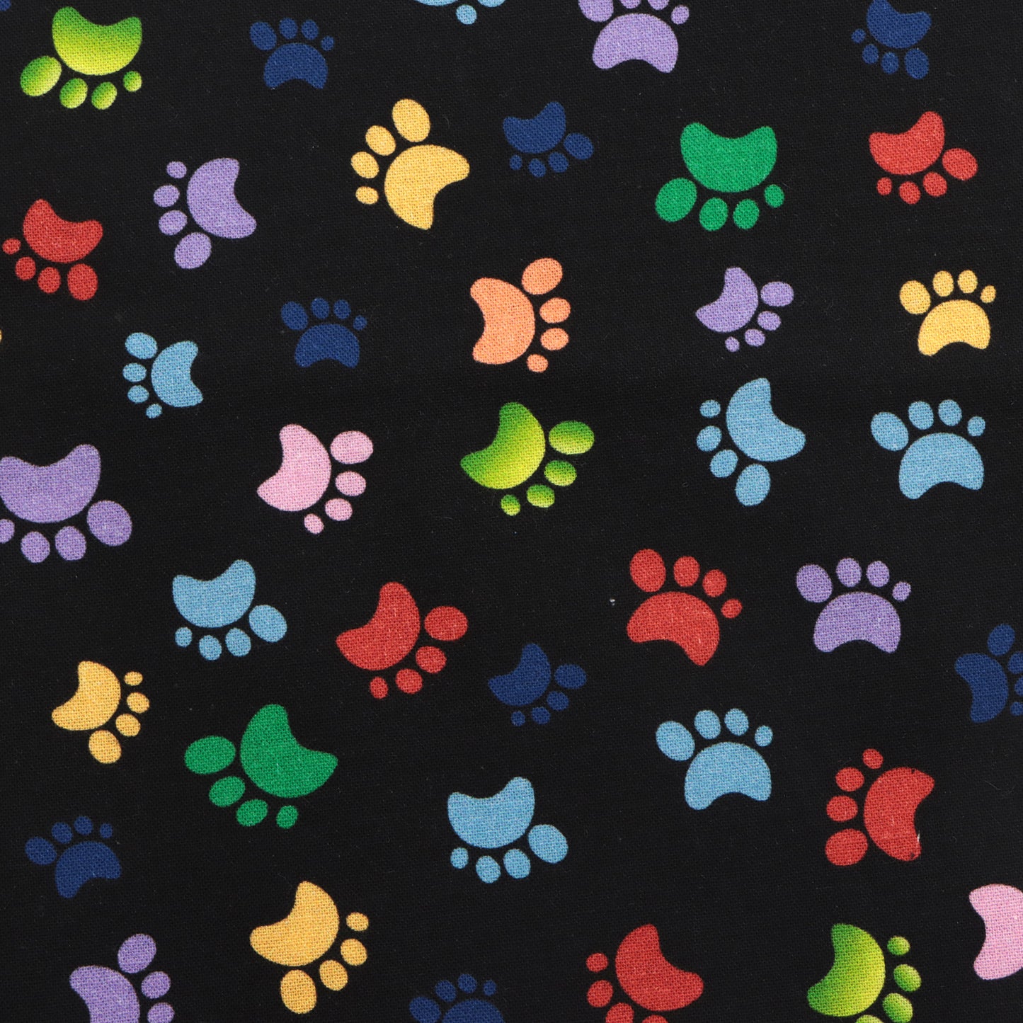 footprint paw paint splatter black series printed fabric