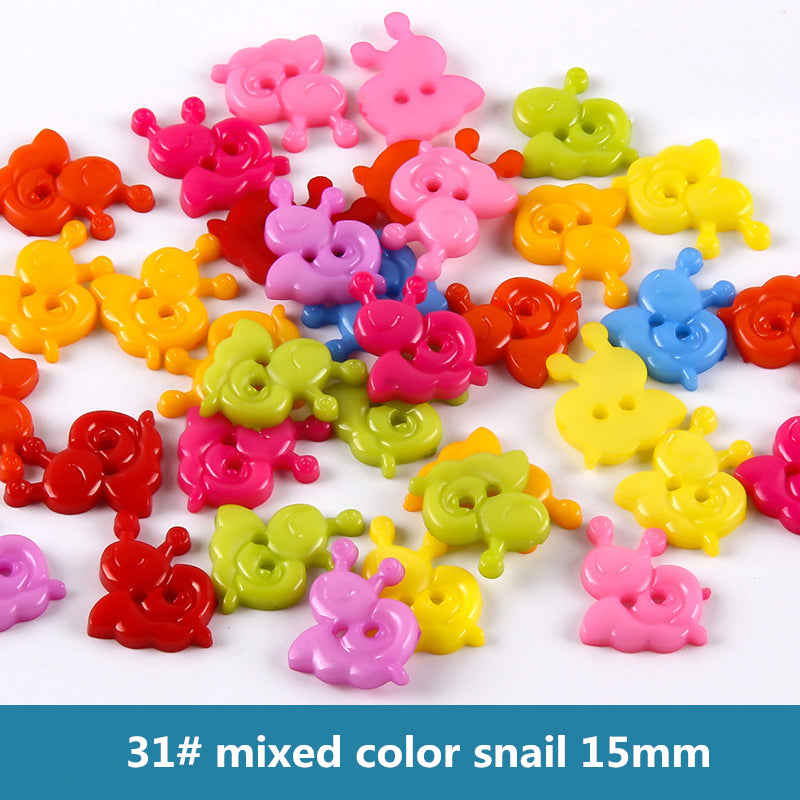 100PCS mix colors plastic buttons