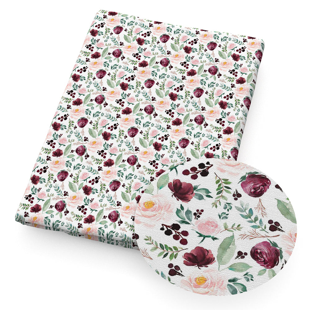 flower floral leaf leaves tree printed fabric