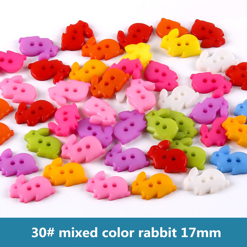 100PCS mix colors plastic buttons