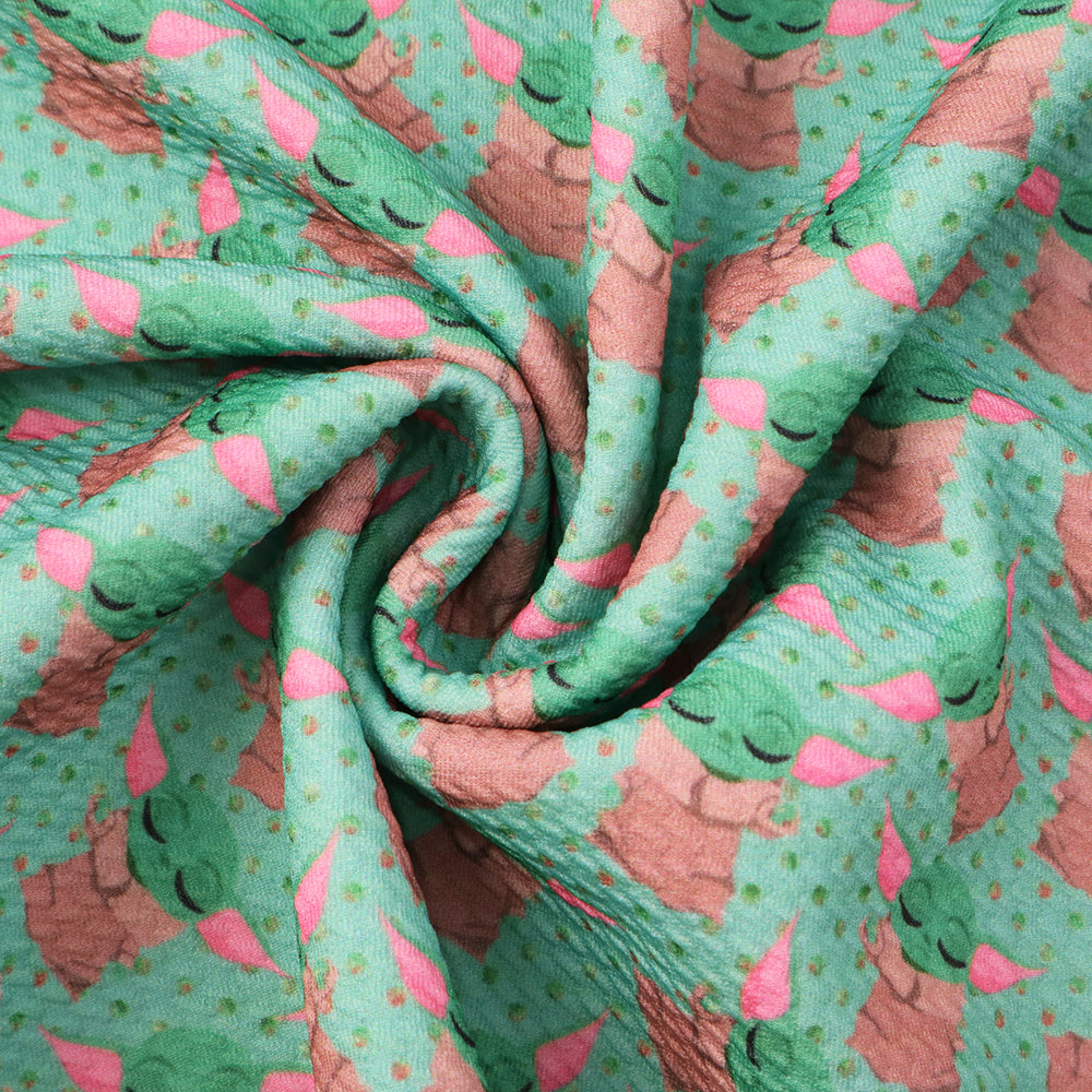 dots spot green series printed fabric