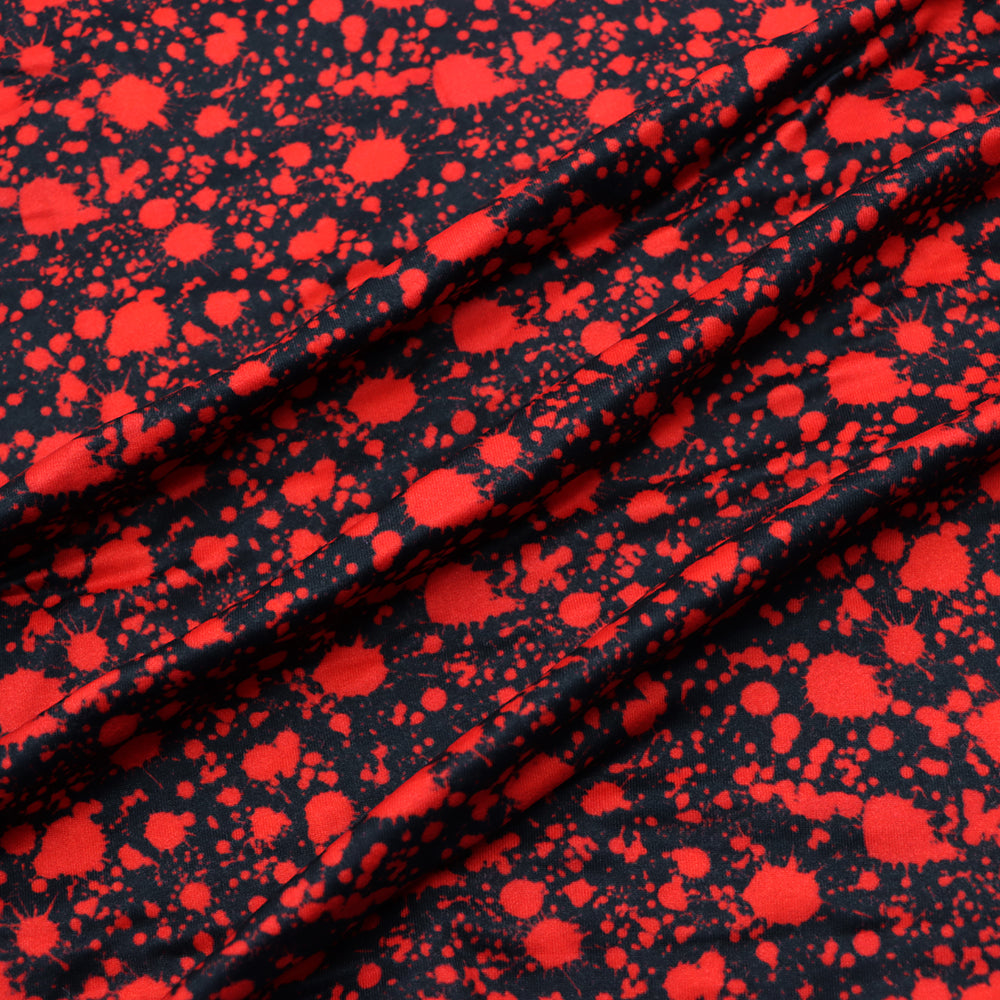 blood paint splatter printed fabric