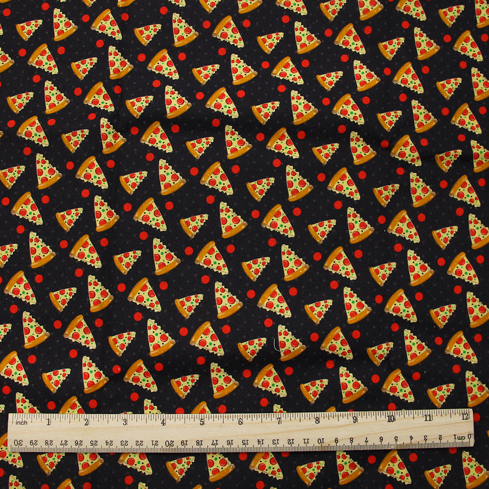 food pizza hut pizza printed fabric