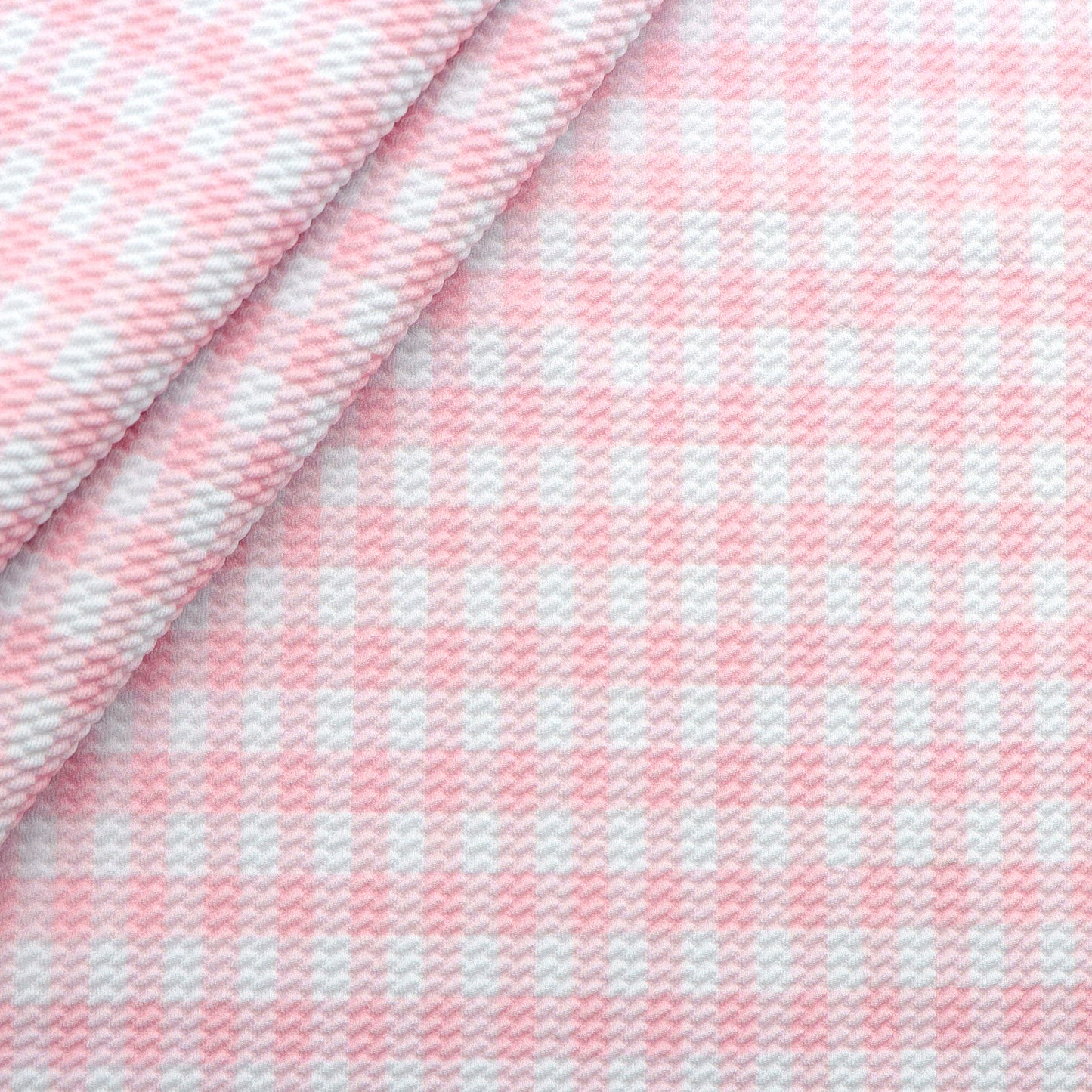 plaid grid pink series printed fabric