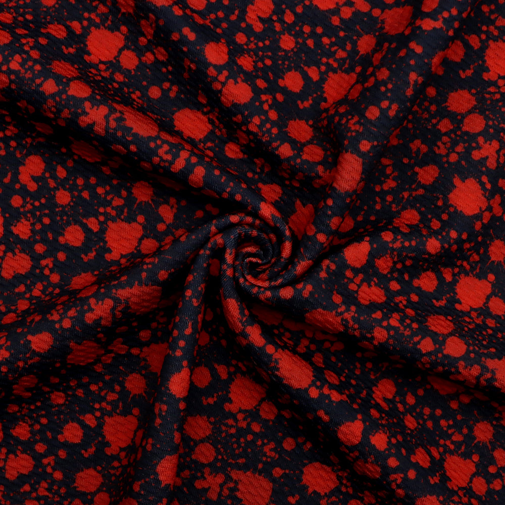 blood paint splatter printed fabric