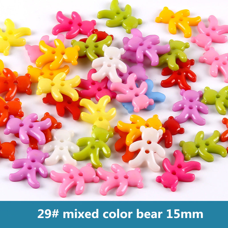 100PCS mix colors plastic buttons