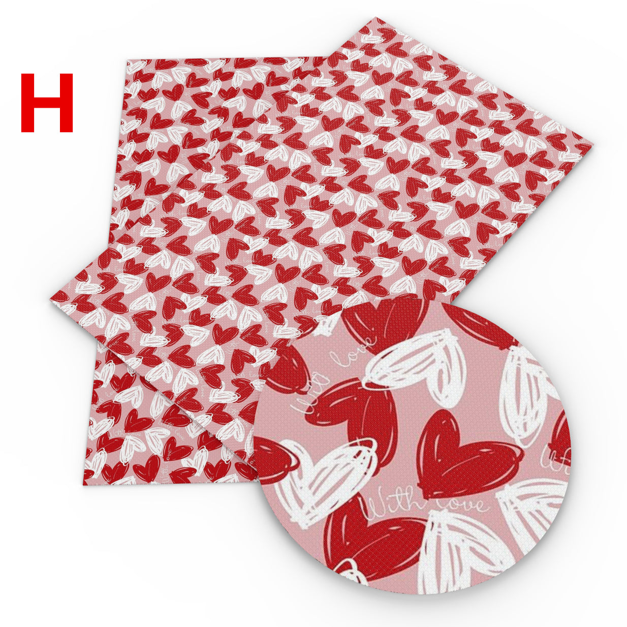 valentine's day printed fabric