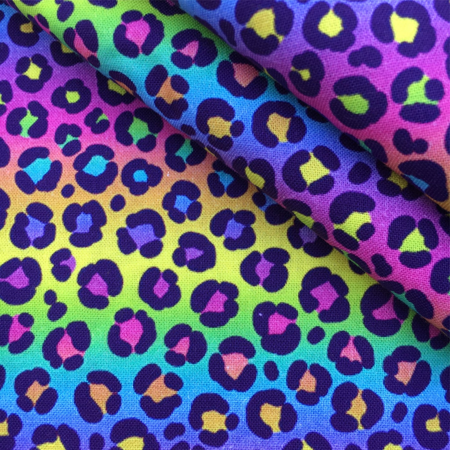 gradient color leopard cheetah purple series printed fabric