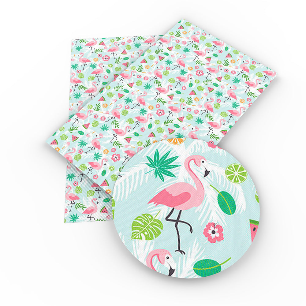 Flamingo Theme Printed Fabric