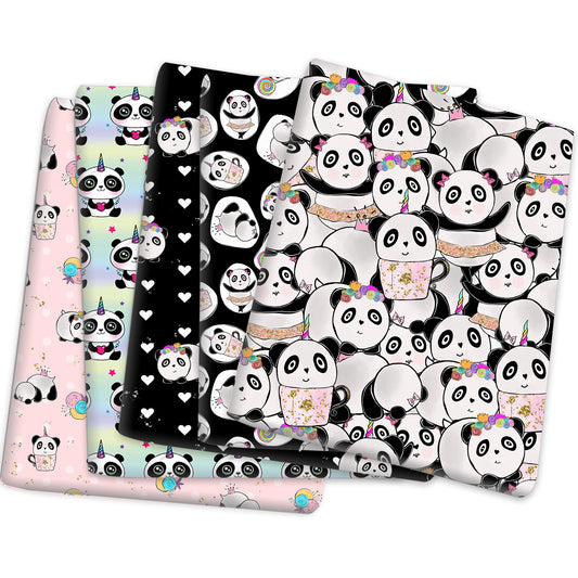 panda theme printed fabric