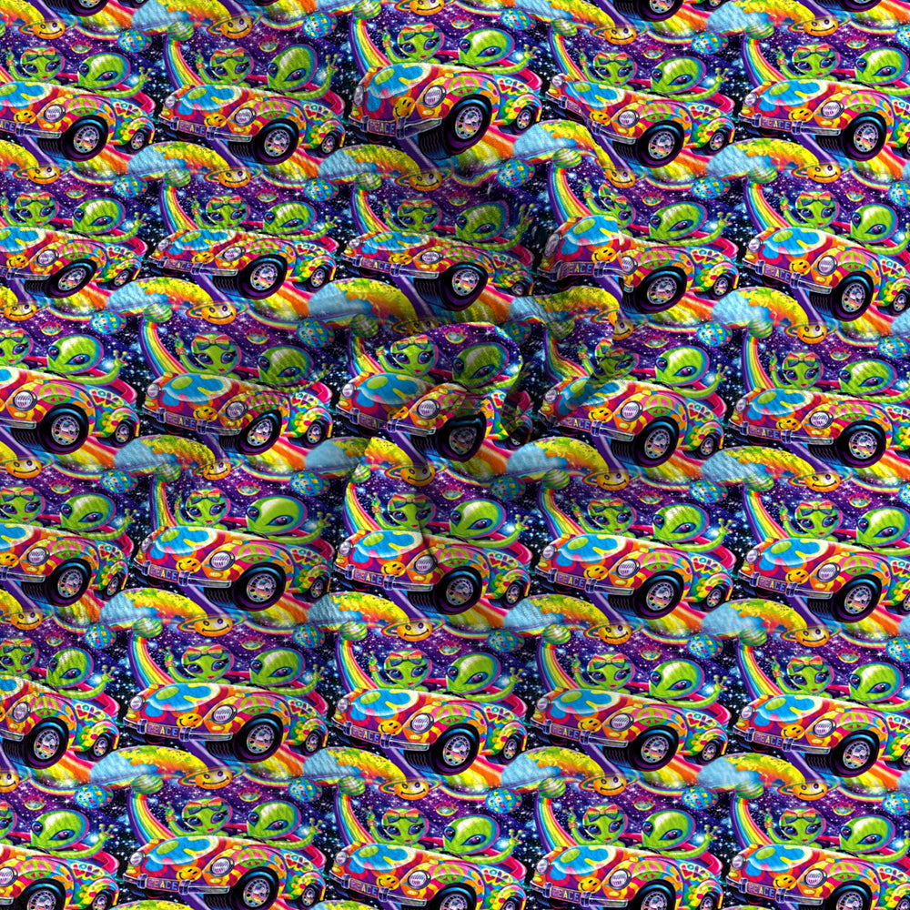 rainbow color printed fabric