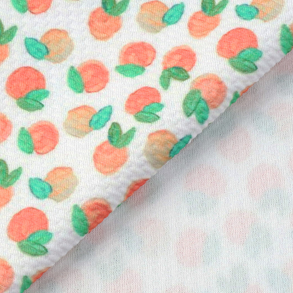 fruit peach printed fabric