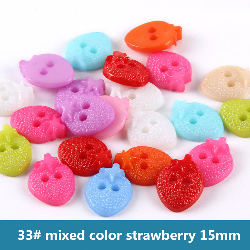 100PCS mix colors plastic buttons