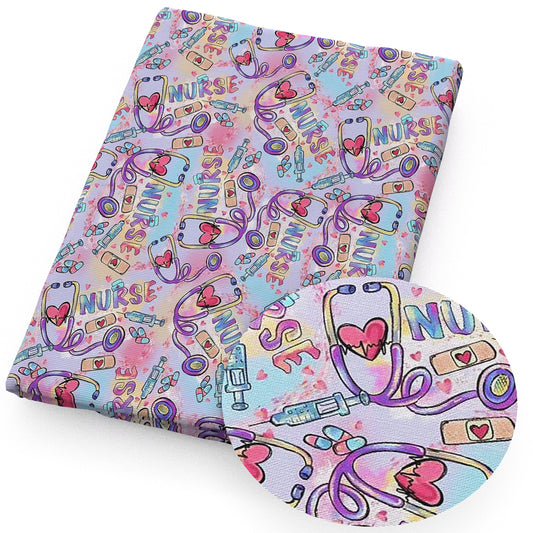 nurses doctor health letters alphabet fabric