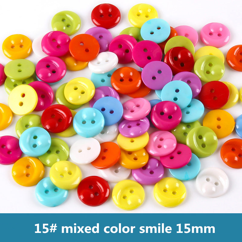 100PCS mix colors plastic buttons