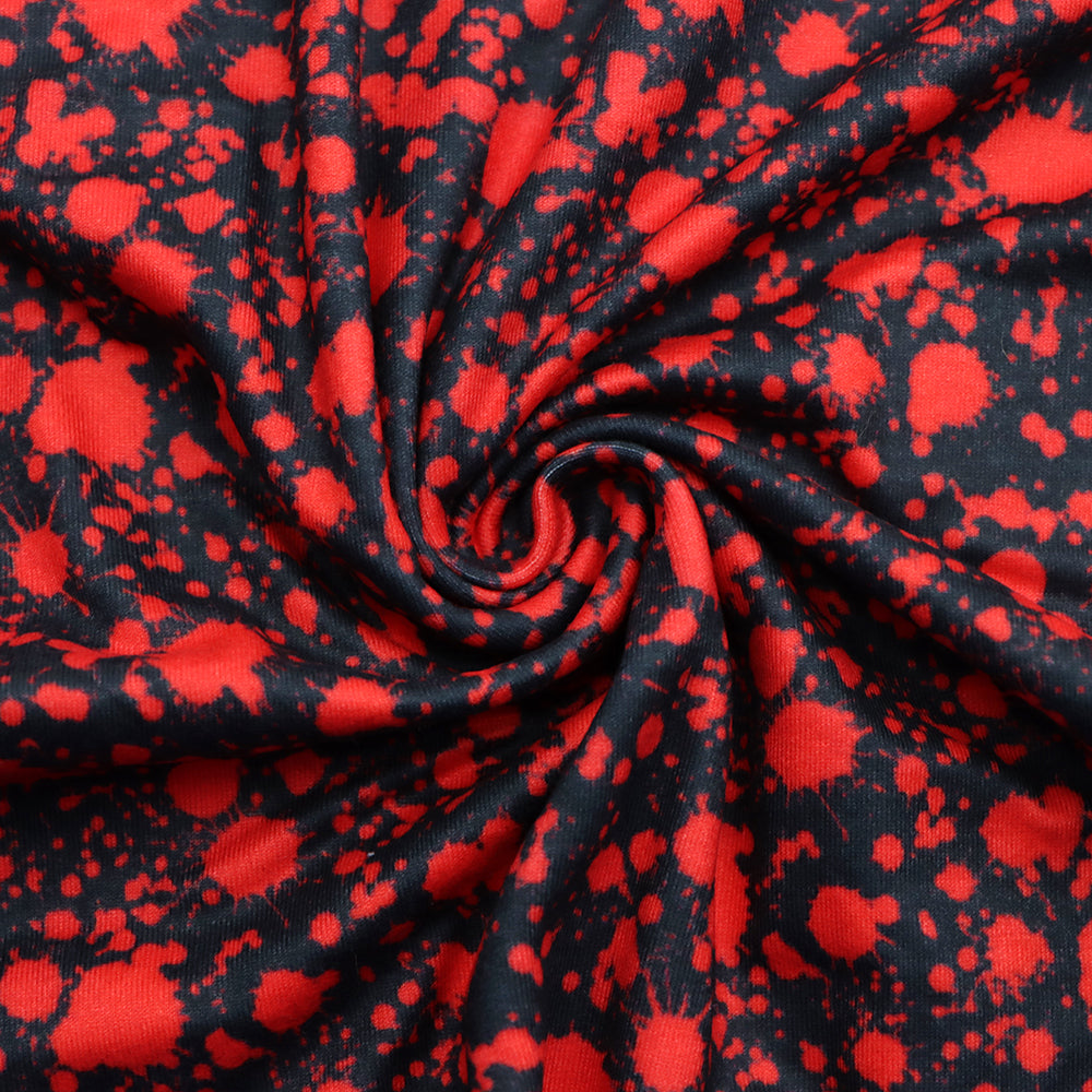 blood paint splatter printed fabric